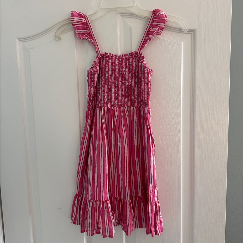 Vineyard Vines Pink and White Striped Kids Dress
